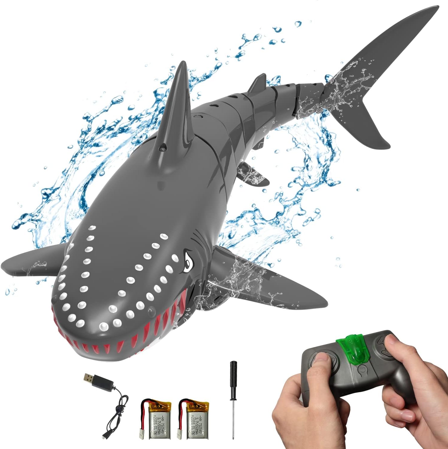Waterproof RC Shark Radio Control Toy Remote Control Boat RC Boat for Kids