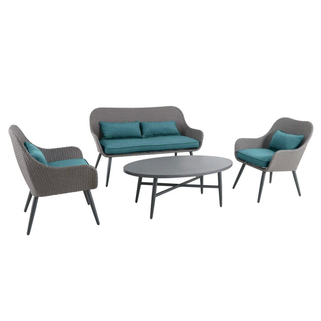 Garden Outdoor Conversation Set Rattan Sofa Chairs Coffee Table Set