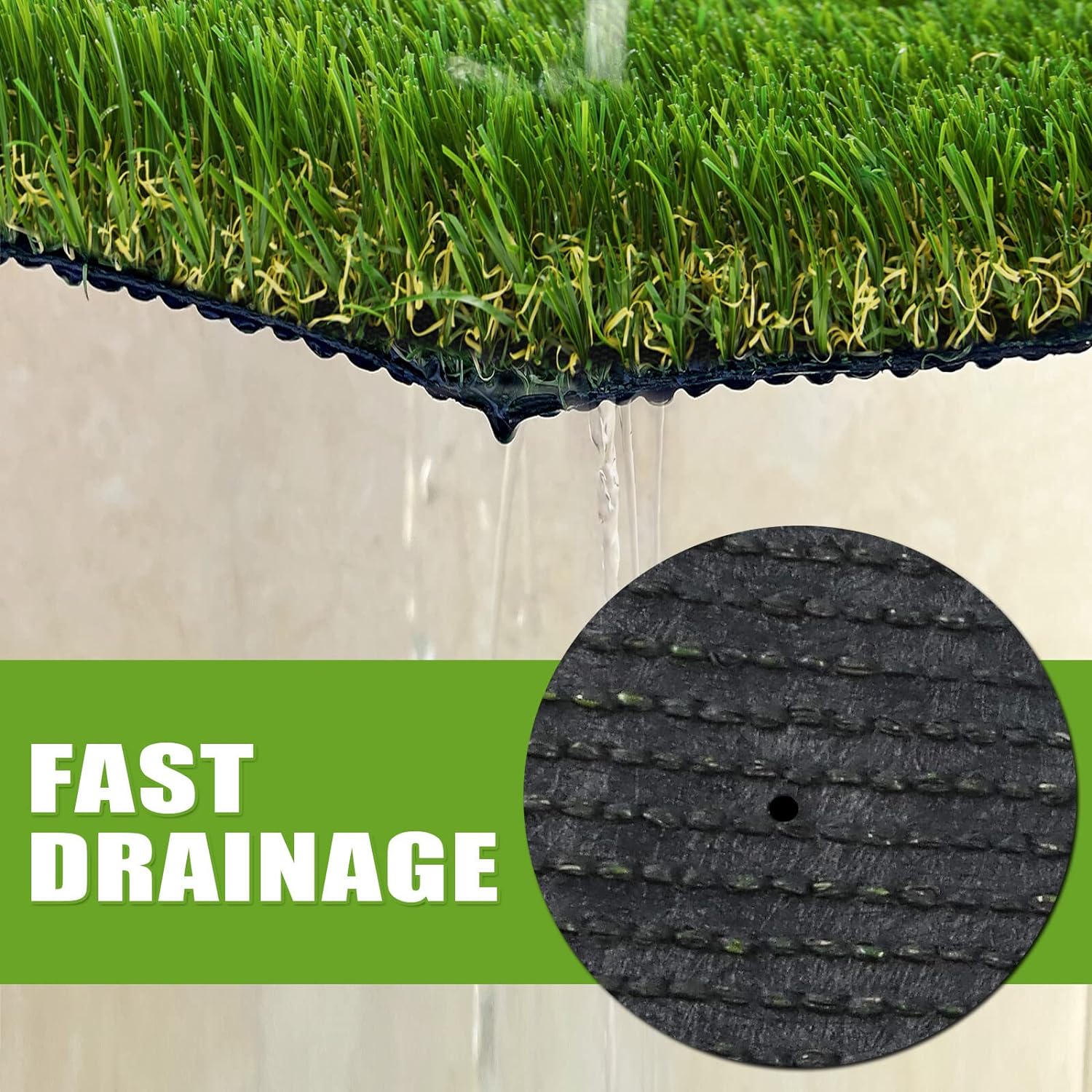 40mm Artificial Grass Natural Looking - Pet Friendly Fake Turf for Garden Patio NZ Stock
