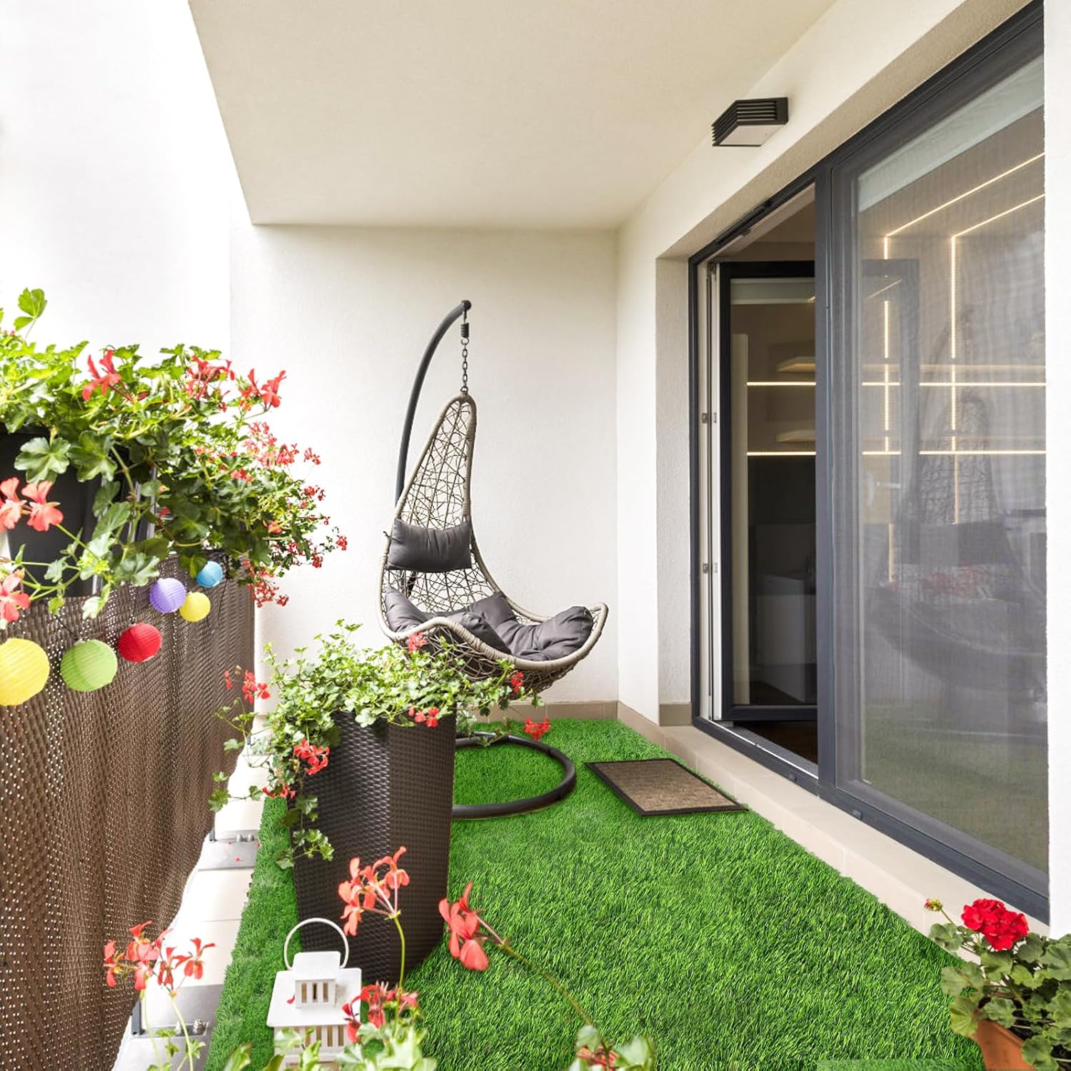 40mm Artificial Grass Natural Looking - Pet Friendly Fake Turf for Garden Patio NZ Stock