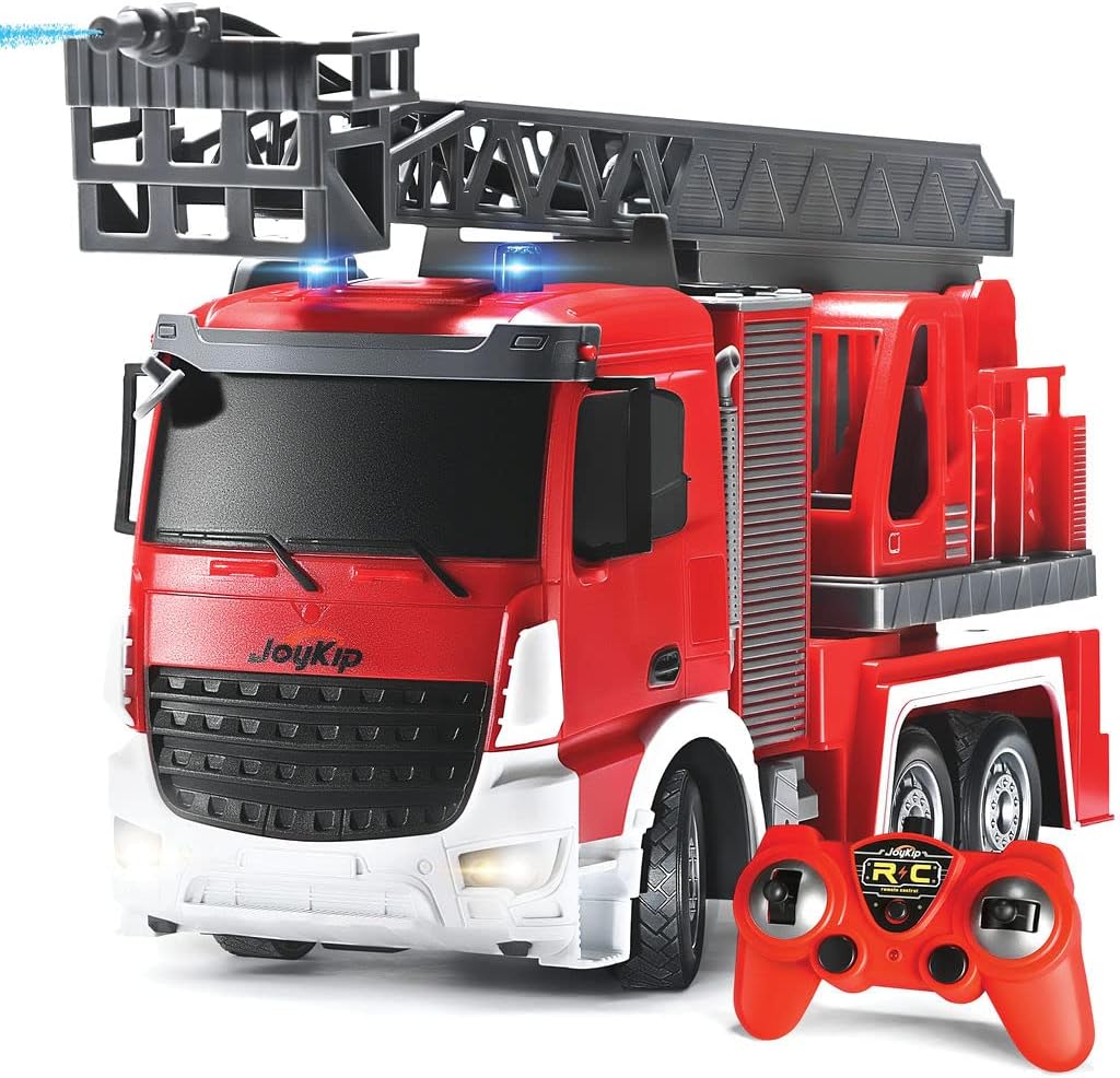 2.4G RC Truck Remote Control Car Fire Engine Truck Pump Spray Water For Kid Gift