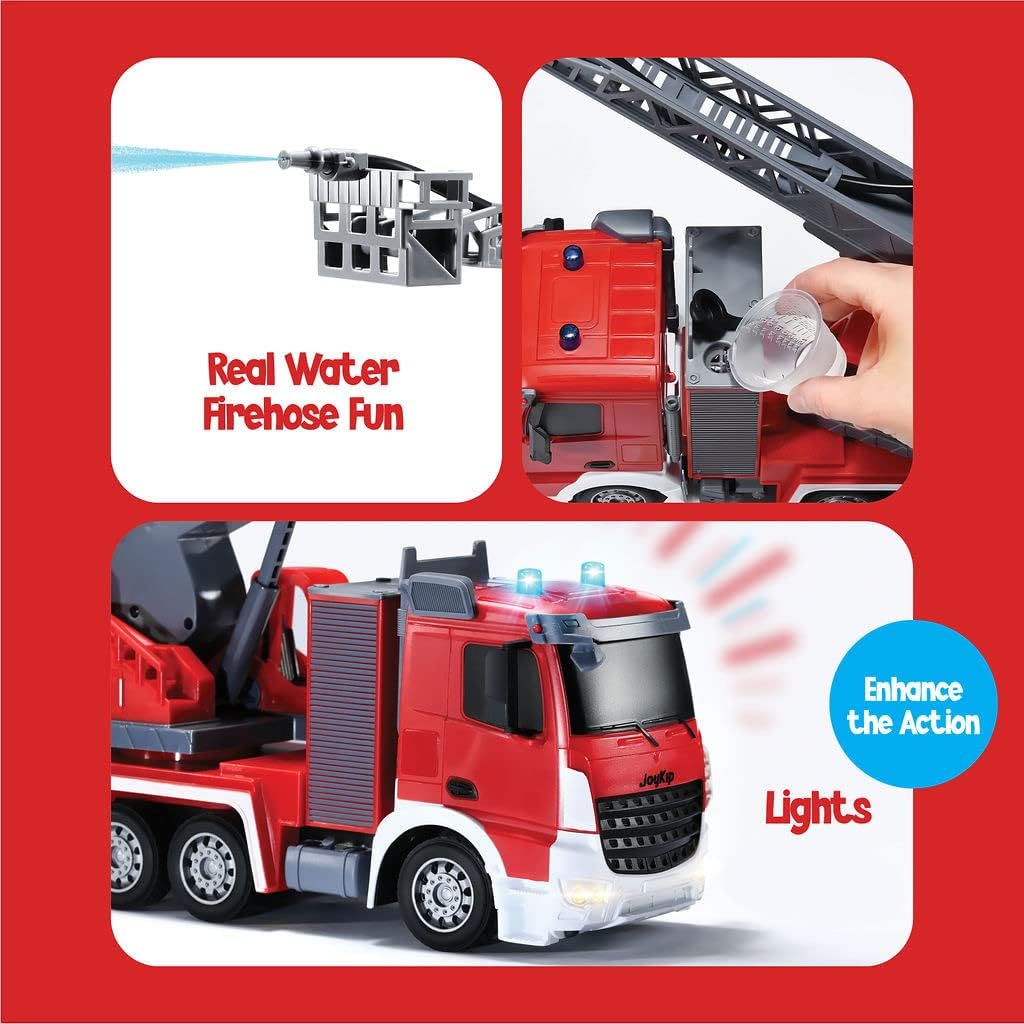 2.4G RC Truck Remote Control Car Fire Engine Truck Pump Spray Water For Kid Gift