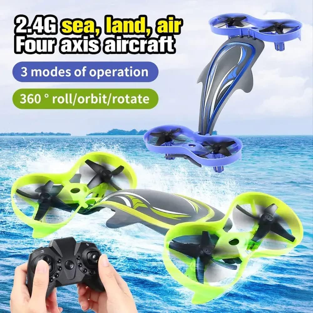 3-in-1 Hybrid Air to Water Stunt Drone Remote Control Drone Toy for Kids