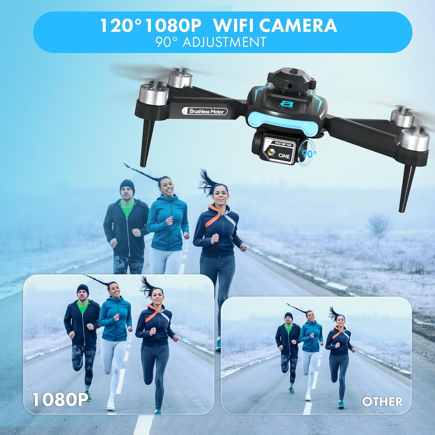 Foldable Obstacle Avoidance RC Drone with Dual Camera Optical Flow Positioning