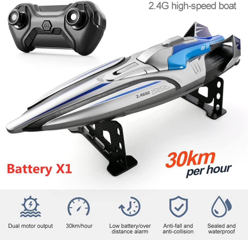 2.4 GHz Fast RC Racing Ship Remote Control Boat High-Speed RC Boa