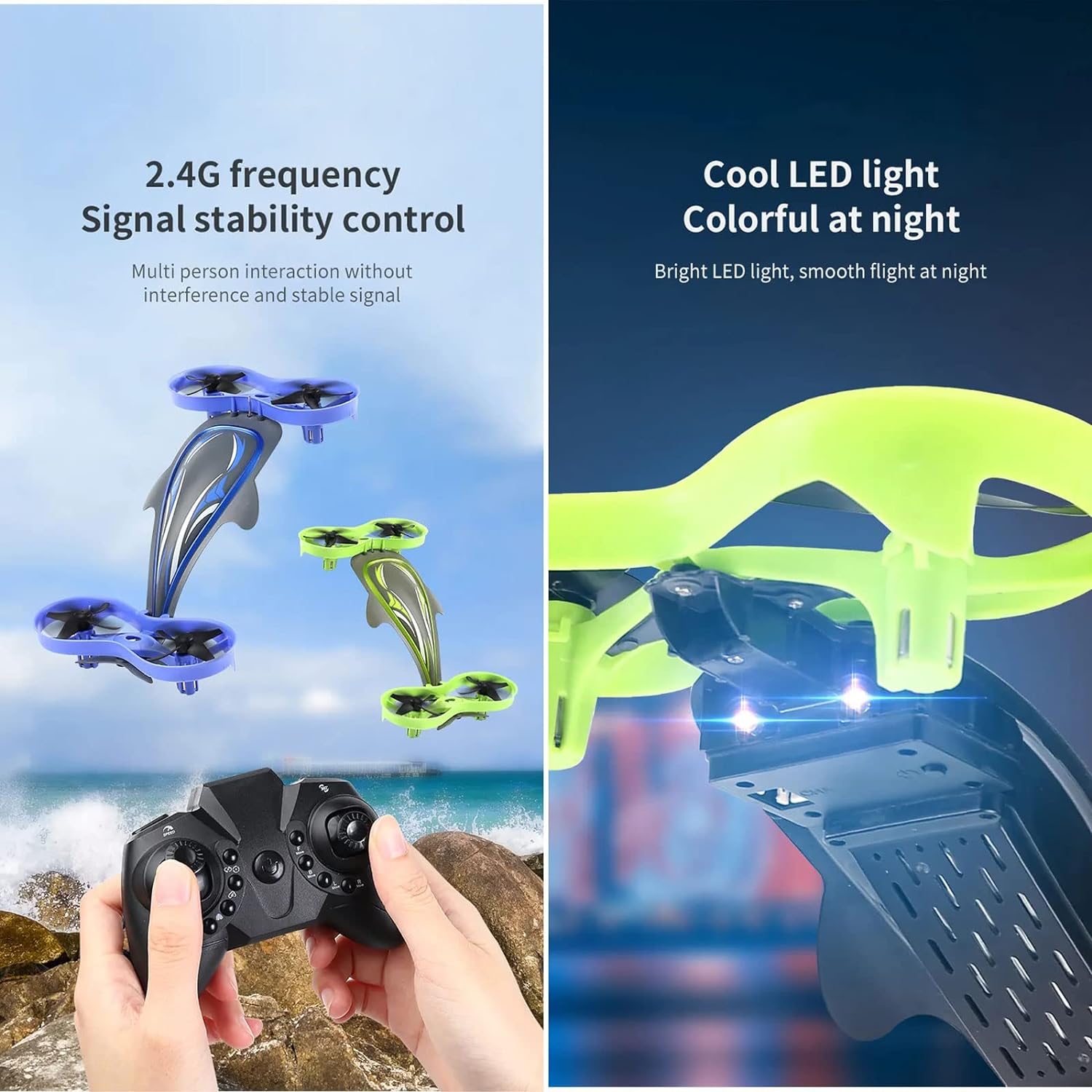 3-in-1 Hybrid Air to Water Stunt Drone Remote Control Drone Toy for Kids