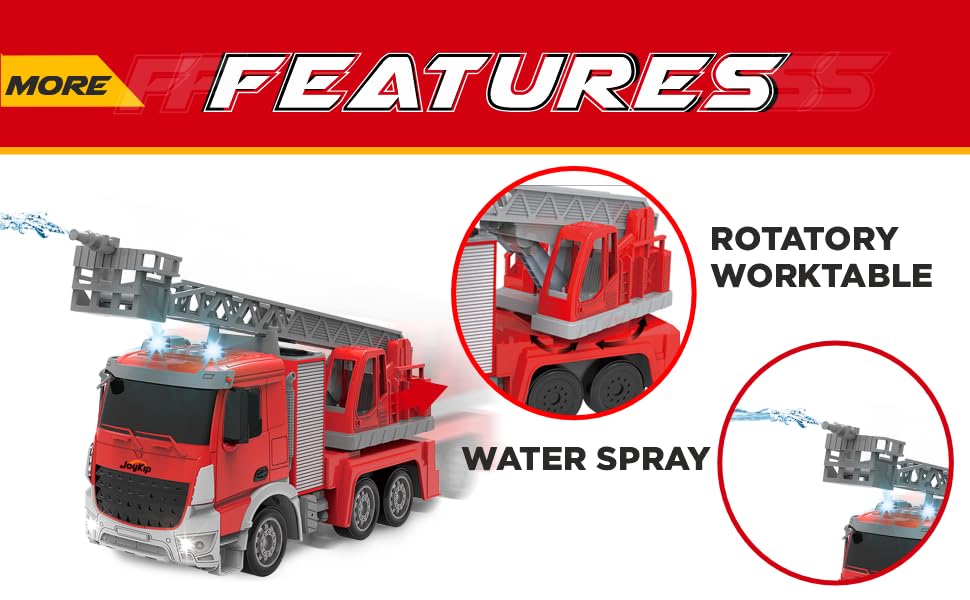 2.4G RC Truck Remote Control Car Fire Engine Truck Pump Spray Water For Kid Gift