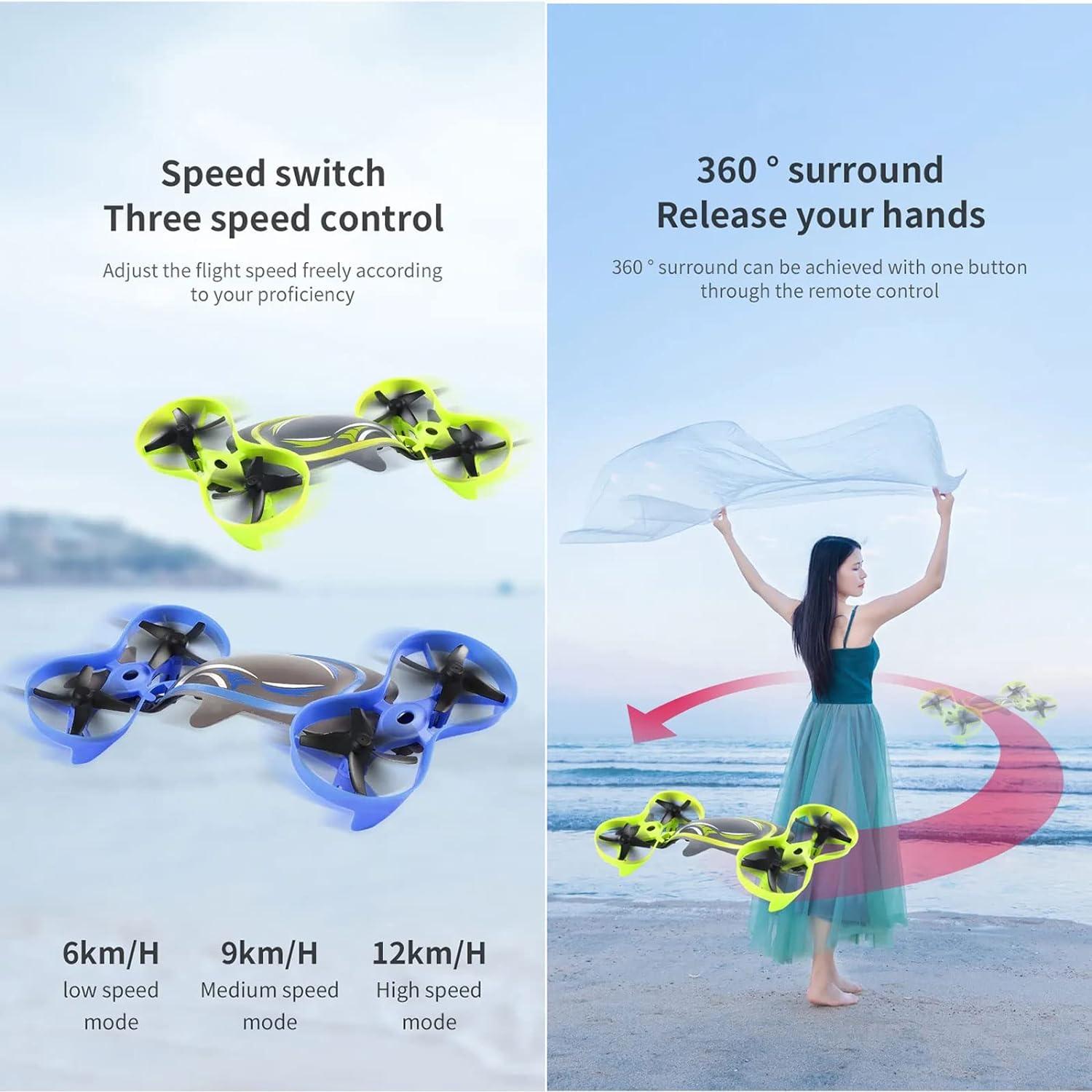 3-in-1 Hybrid Air to Water Stunt Drone Remote Control Drone Toy for Kids