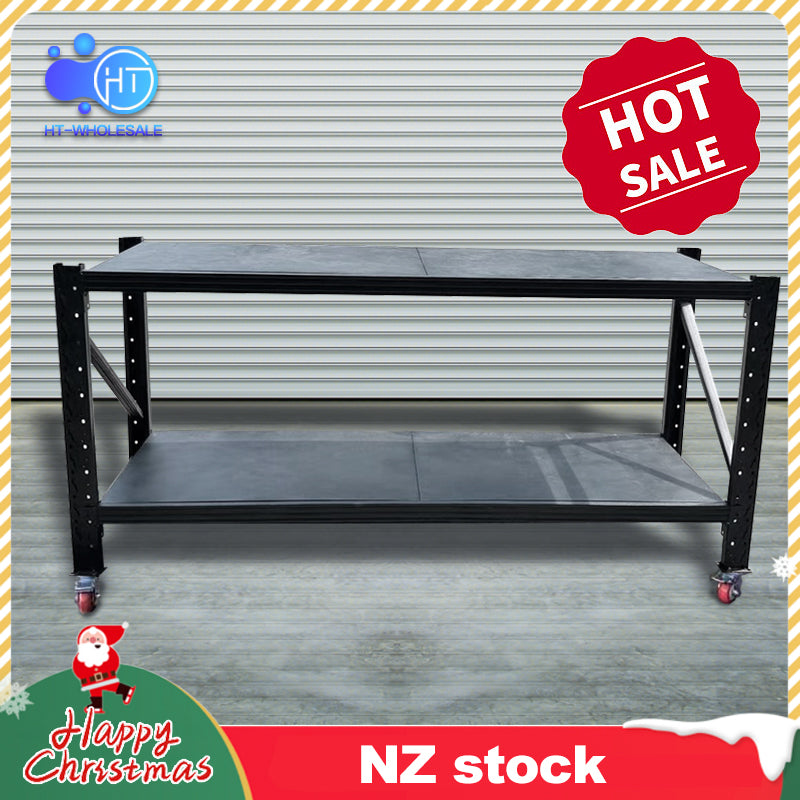 Heavy Duty Shelving Shelf Racking Work Bench - With Wheels
