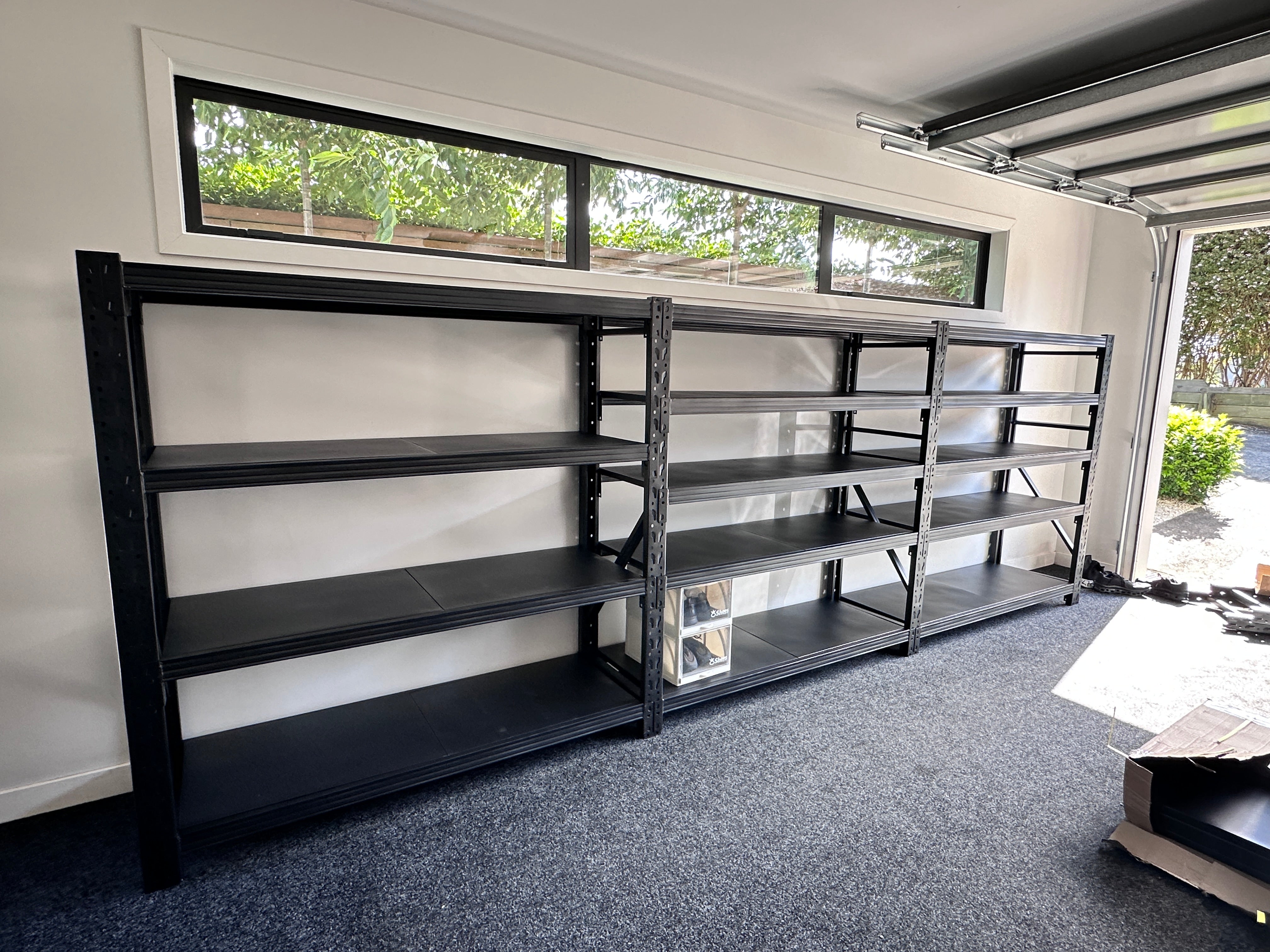 250kg New Black Shelving Racking 150*150*50cm with Wheel